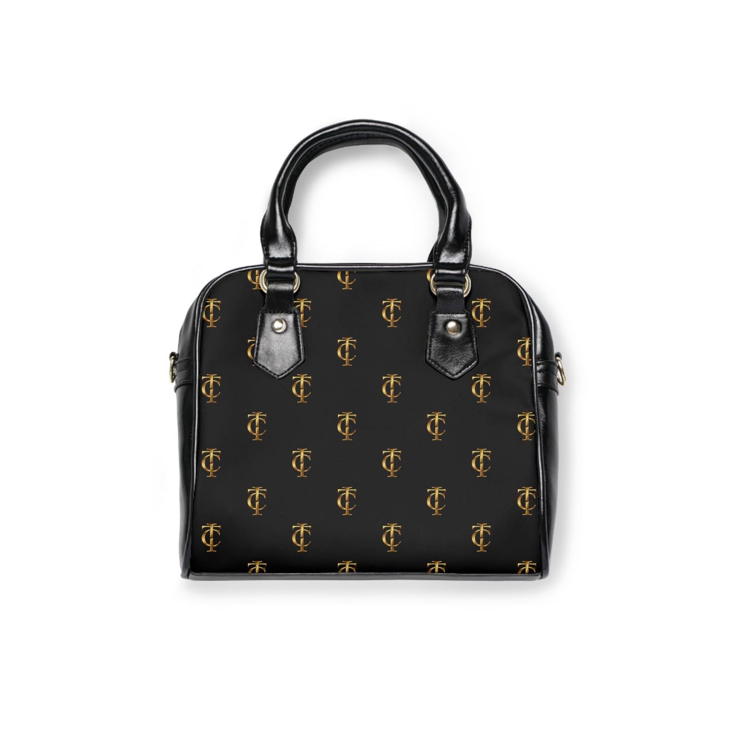 ITC Black & Gold Shoulder Handbag