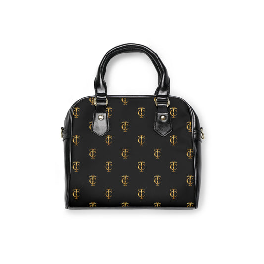 ITC Black & Gold Shoulder Handbag