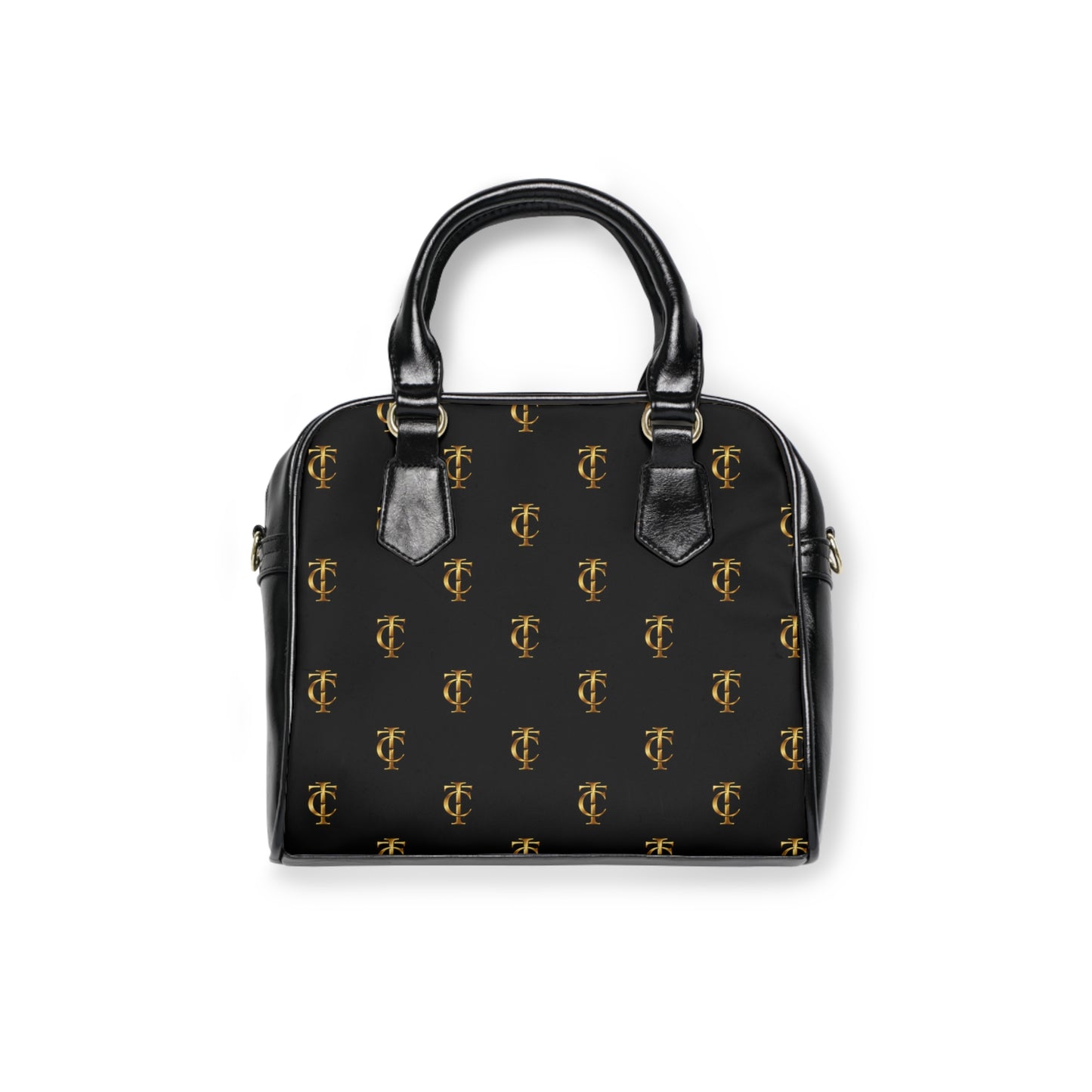 ITC Black & Gold Shoulder Handbag
